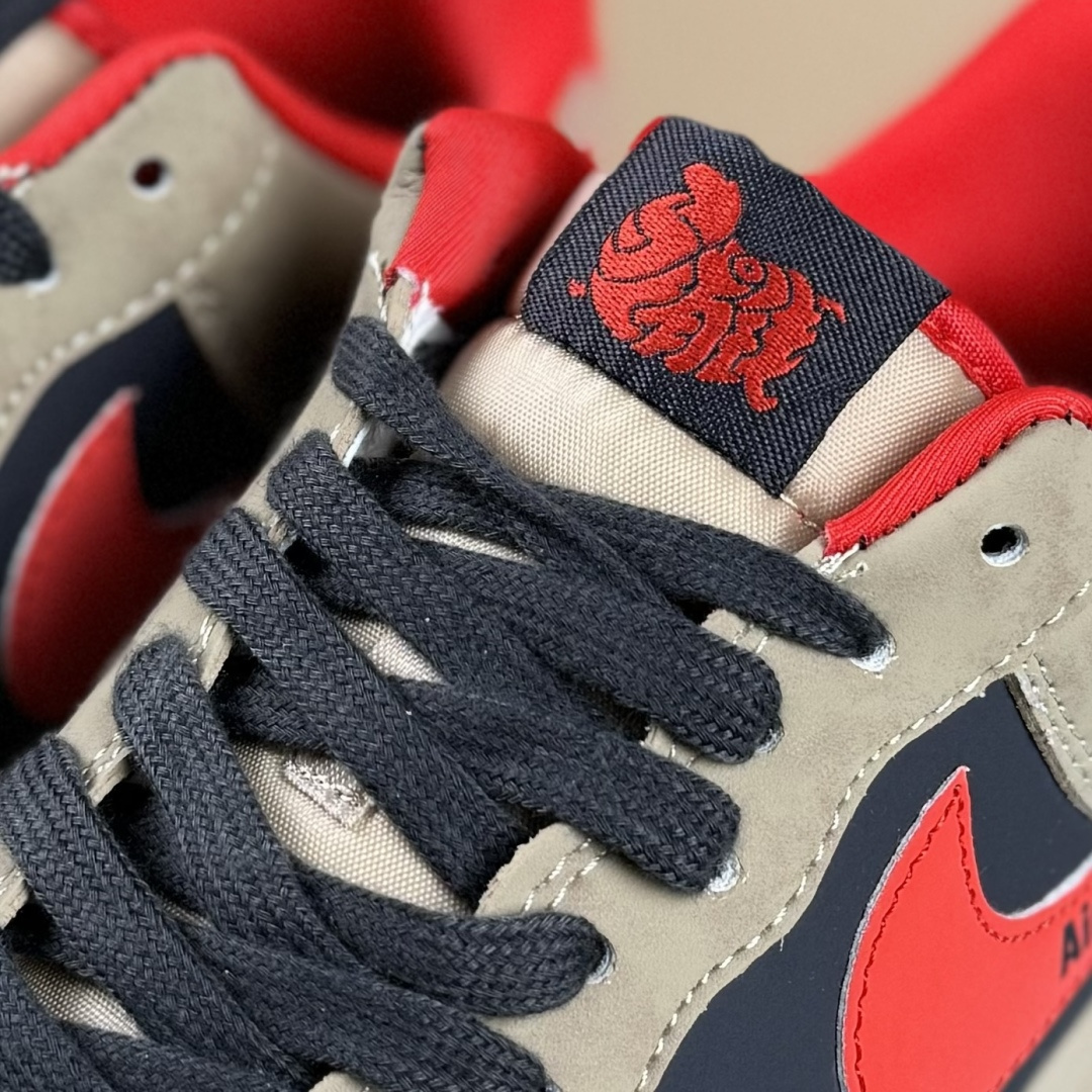 马年限定限量发售马上发财马上有钱 高端定制 Nike Air Force 1 '07 Low “马年限定联名------ 摩卡棕红” 高端定制 低帮休闲板鞋 KD1688-002