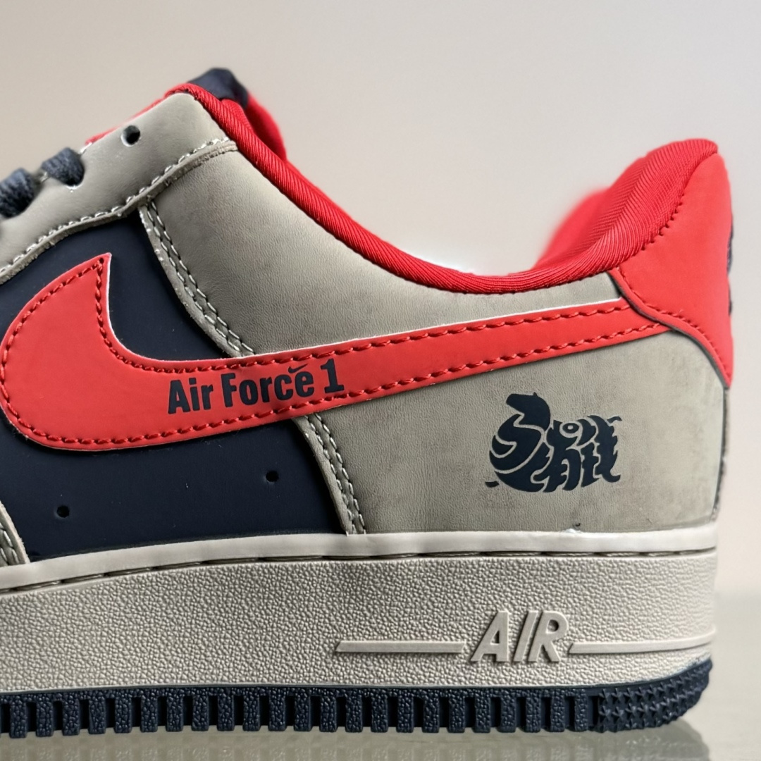 马年限定限量发售马上发财马上有钱 高端定制 Nike Air Force 1 '07 Low “马年限定联名------ 摩卡棕红” 高端定制 低帮休闲板鞋 KD1688-002