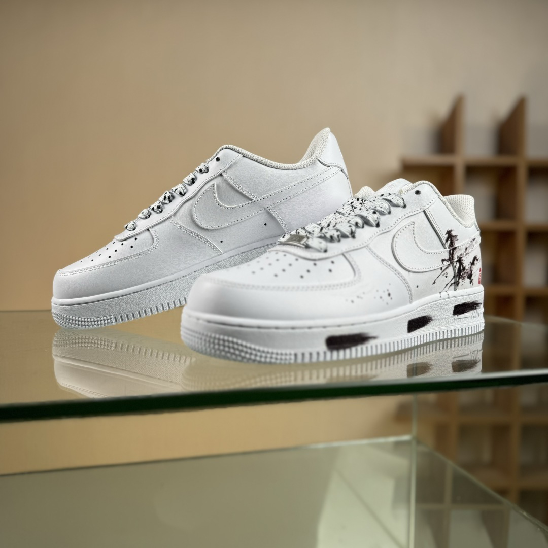 “墨马”订制空军一号板鞋 该定制版球鞋选用原鞋款为Nike Air Force 1'07空军一号 CW2288-111-Top High Quatity Cheap Sneakers Fashion Clothing Clothes Bags handbags Shoes of all Brand wholesale With The best Quality And Beautiful Price from China Factory Chinese suppliers wholesaler seller “墨马”订制空军一号板鞋 该定制版球鞋选用原鞋款为Nike Air Force 1'07空军一号 CW2288-111