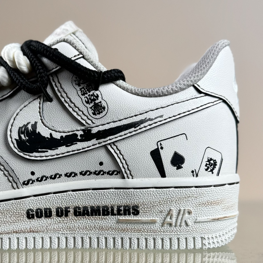 Nike Air Force 1'07 Low ”God OF Gamblers” 手绘涂鸦 赌神底牌 空军一号低帮休闲板鞋 315122-313 Nike Air Force 1'07 Low ”God OF Gamblers” 手绘涂鸦 赌神底牌 空军一号低帮休闲板鞋 315122-313