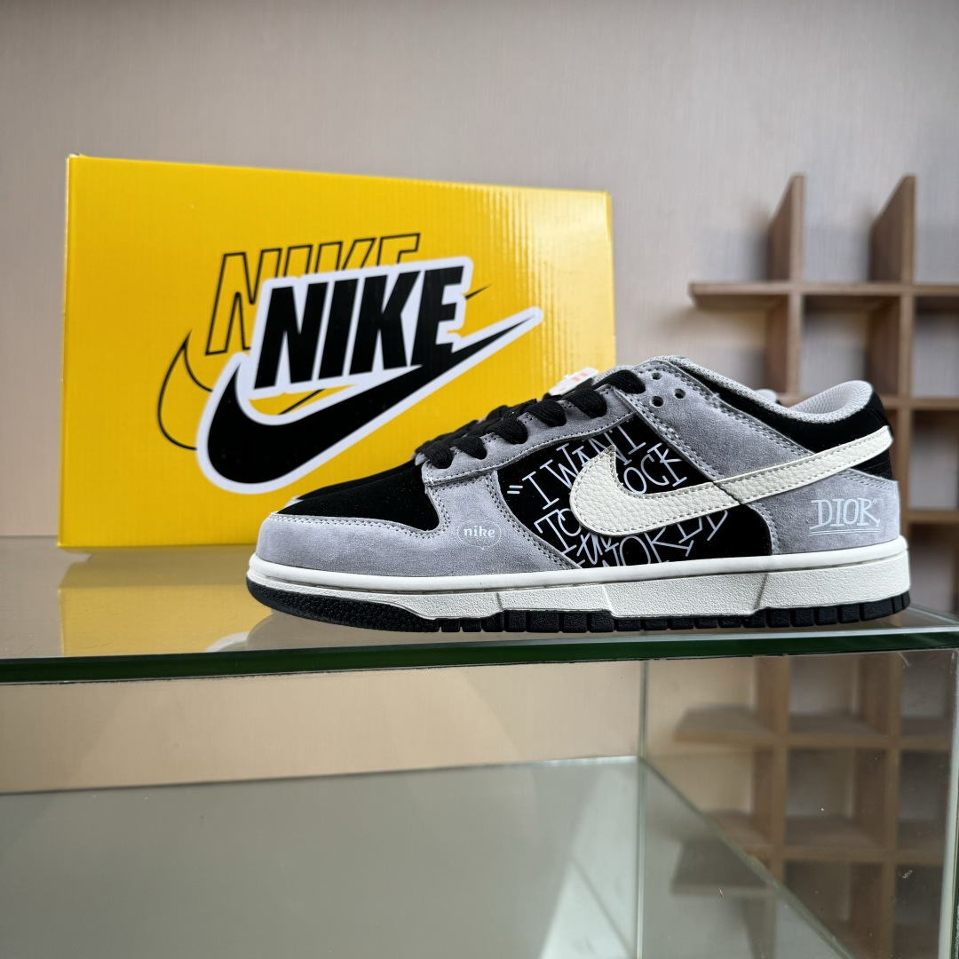 Nike SB Dunk Low“ 迪奥联名—米灰黑猪八革” 周年高端定制 低帮休闲板鞋 DN3168-021