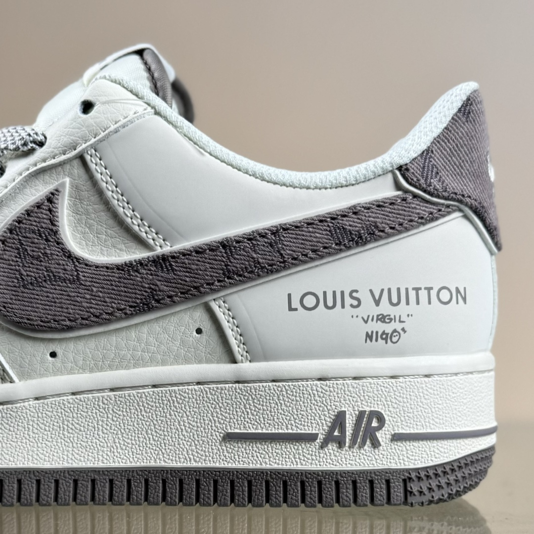 260 NIke Air Force 1 '07 Low “LV联名-米灰牛仔勾”空军一号 低帮 运动鞋 休闲鞋 SM6668-128-Chinese UA Cheap High Quatity Brand Clothes Bags handbags Sneakers wholesale wholesaler seller from China Factory suppliers Fashion Clothing Shoes best Quality Beautiful Price 260 NIke Air Force 1 '07 Low “LV联名-米灰牛仔勾”空军一号 低帮 运动鞋 休闲鞋 SM6668-128