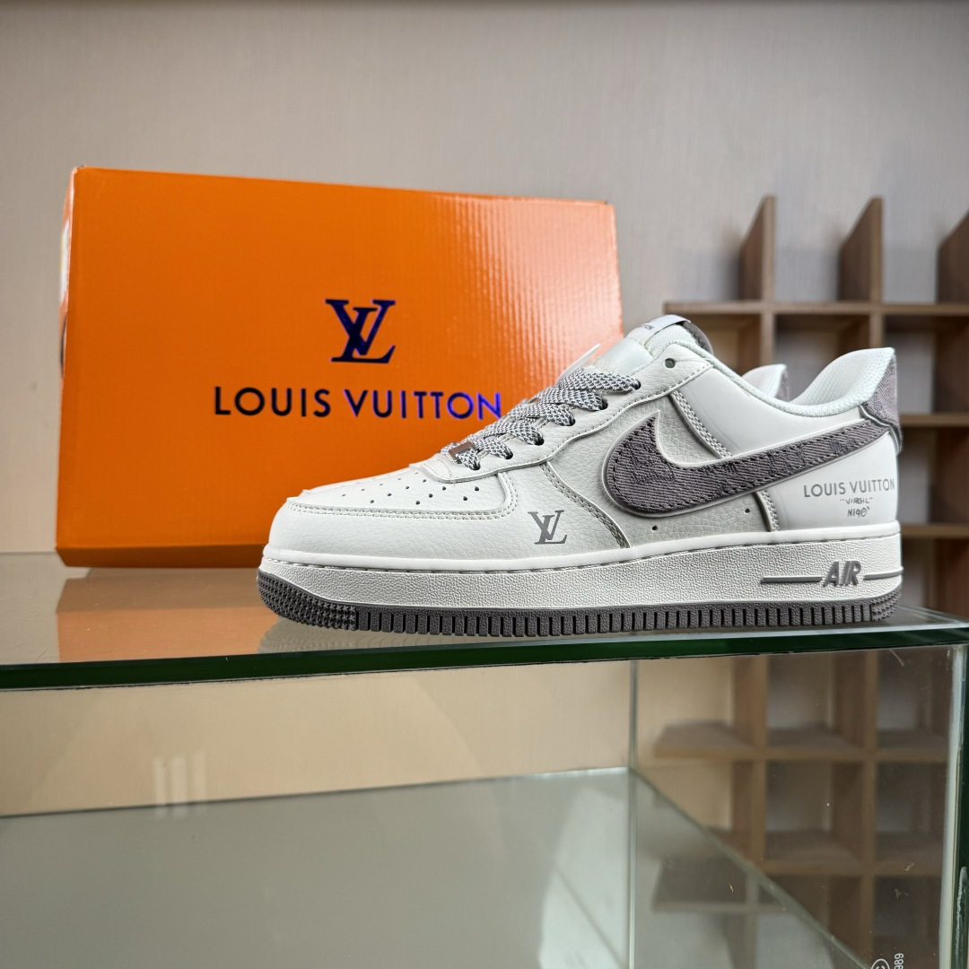 260 NIke Air Force 1 '07 Low “LV联名-米灰牛仔勾”空军一号 低帮 运动鞋 休闲鞋 SM6668-128-Chinese UA Cheap High Quatity Brand Clothes Bags handbags Sneakers wholesale wholesaler seller from China Factory suppliers Fashion Clothing Shoes best Quality Beautiful Price 260 NIke Air Force 1 '07 Low “LV联名-米灰牛仔勾”空军一号 低帮 运动鞋 休闲鞋 SM6668-128