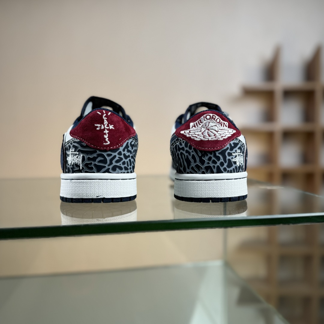 XC版Air Jordan 1 Low AJ1 乔1 斯图西联名 高端定制 倒钩低帮复古篮球鞋 DZ5899-039