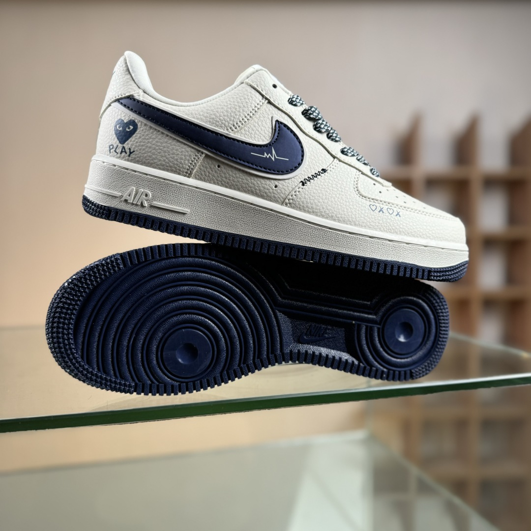 Nike Air Force 1 '07 Low “川久保玲联名——爱心湖水蓝”空军一号 高端定制 低帮 运动鞋 休闲鞋 LD1999-004