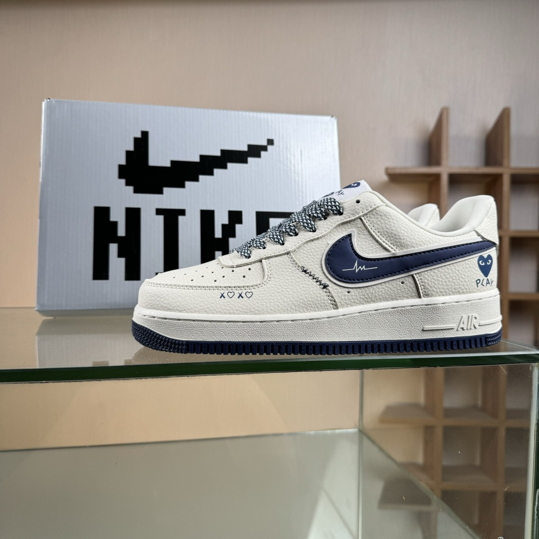 Nike Air Force 1 '07 Low “川久保玲联名——爱心湖水蓝”空军一号 高端定制 低帮 运动鞋 休闲鞋 LD1999-004