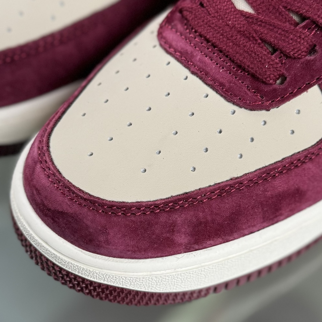 Nike Air Force 1 '07 Low “马年限定联名------ 酒红金钩” 高端定制 低帮休闲板鞋 KD1688-003 Nike Air Force 1 '07 Low “马年限定联名------ 酒红金钩” 高端定制 低帮休闲板鞋 KD1688-003