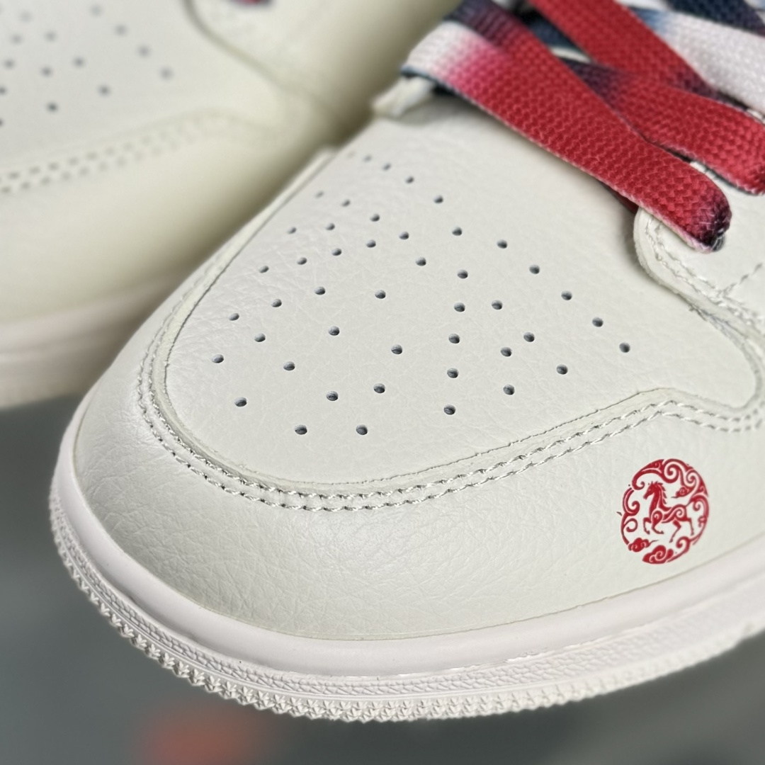 Nike Jordan Air Jordan 1“ 马年限定——米黑双拼底” 高端定制 低帮 FC7688-198 Nike Jordan Air Jordan 1“ 马年限定——米黑双拼底” 高端定制 低帮 FC7688-198