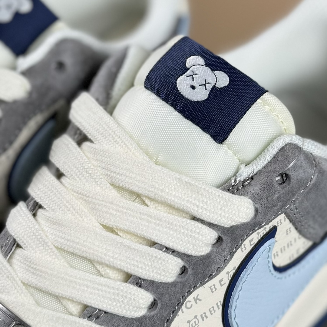 Nike Air Force 1 '07 Low “暴力熊联名------ 白蓝灰麂皮” 高端定制 低帮休闲板鞋 XD9314-610