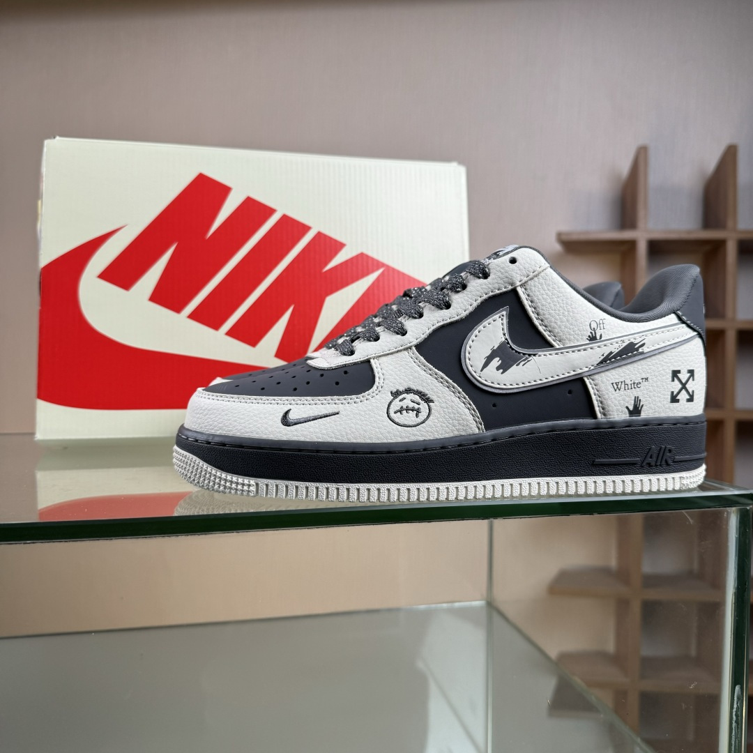 Nike Air Force 1'07 Low OFF联名 米黑鬼脸 空军一号低帮休闲板鞋 XL1979-130 Nike Air Force 1'07 Low OFF联名 米黑鬼脸 空军一号低帮休闲板鞋 XL1979-130