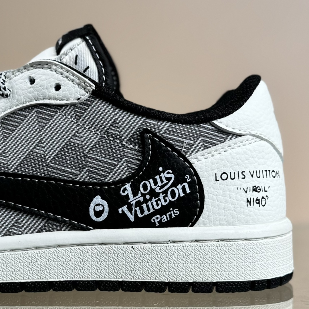 Travis Scott x Fragment Design x Air Jordan 1 Low SP AJ1 乔1联名 白灰格子 低帮文化休闲板鞋 DZ2688-013 Travis Scott x Fragment Design x Air Jordan 1 Low SP AJ1 乔1联名 白灰格子 低帮文化休闲板鞋 DZ2688-013