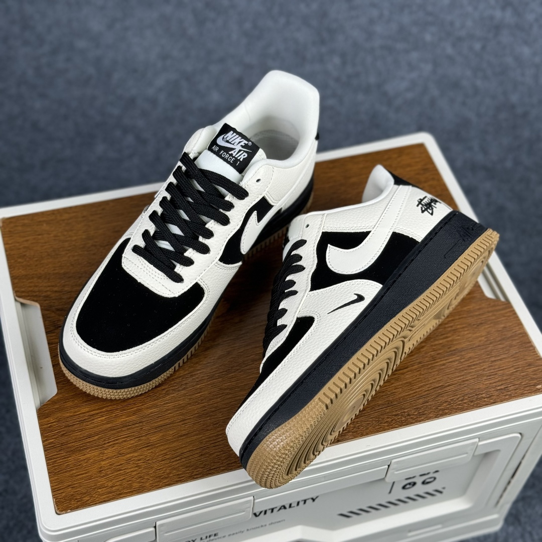 Nike Air Force 1'07 Low 斯图西联名 双拼米黑棕 空军一号低帮休闲板鞋 LD1999-006 Nike Air Force 1'07 Low 斯图西联名 双拼米黑棕 空军一号低帮休闲板鞋 LD1999-006