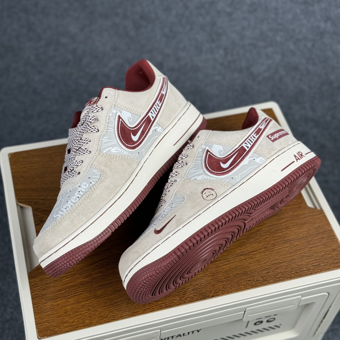 Nike Air Force 1'07 Low 浅米酒红 空军一号低帮休闲板鞋 SS1979-012 Nike Air Force 1'07 Low 浅米酒红 空军一号低帮休闲板鞋 SS1979-012
