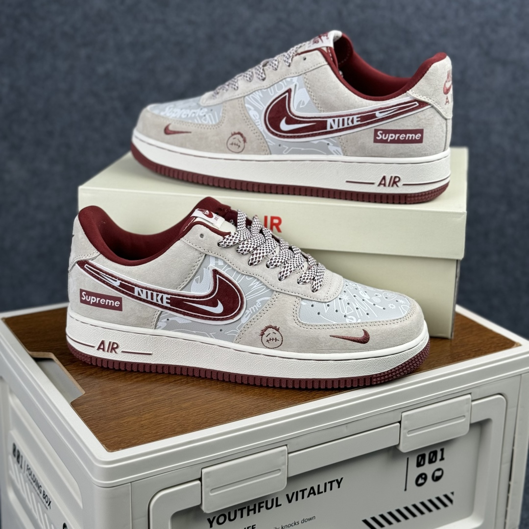 Nike Air Force 1'07 Low 浅米酒红 空军一号低帮休闲板鞋 SS1979-012 Nike Air Force 1'07 Low 浅米酒红 空军一号低帮休闲板鞋 SS1979-012