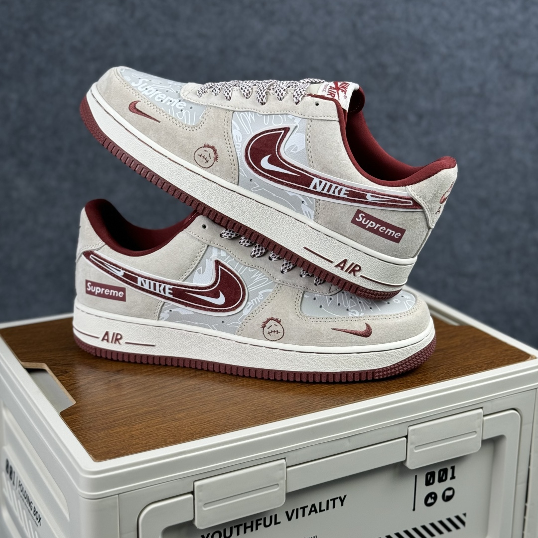 Nike Air Force 1'07 Low 浅米酒红 空军一号低帮休闲板鞋 SS1979-012 Nike Air Force 1'07 Low 浅米酒红 空军一号低帮休闲板鞋 SS1979-012