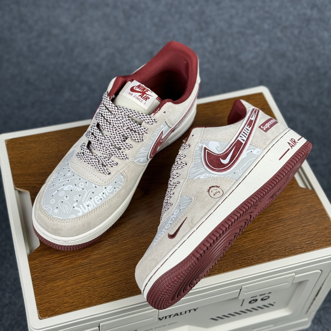 Nike Air Force 1'07 Low 浅米酒红 空军一号低帮休闲板鞋 SS1979-012 Nike Air Force 1'07 Low 浅米酒红 空军一号低帮休闲板鞋 SS1979-012