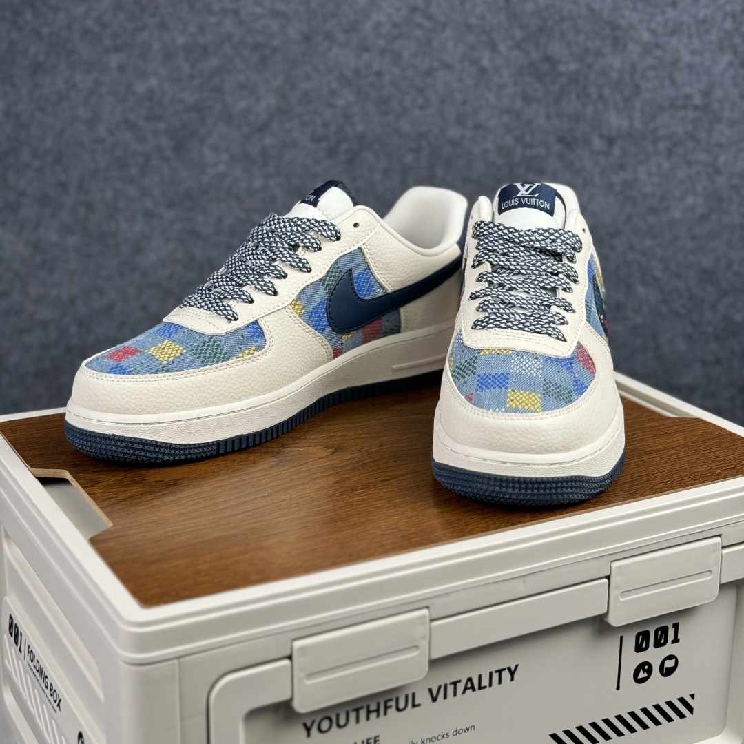 Nike Air Force 1'07 Low LV联名 米蓝彩色印花 空军一号低帮休闲板鞋 LD1999-005 Nike Air Force 1'07 Low LV联名 米蓝彩色印花 空军一号低帮休闲板鞋 LD1999-005