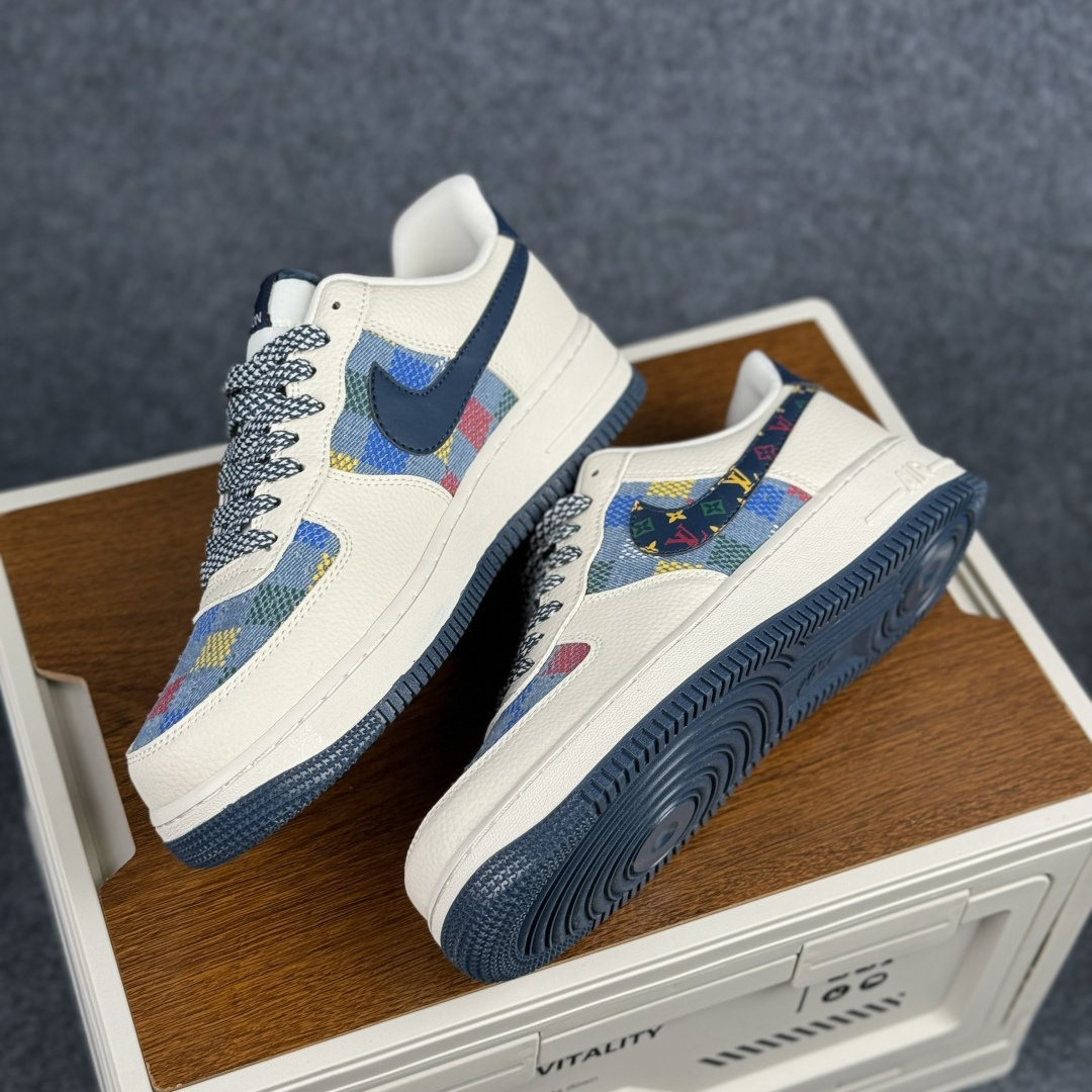 Nike Air Force 1'07 Low LV联名 米蓝彩色印花 空军一号低帮休闲板鞋 LD1999-005 Nike Air Force 1'07 Low LV联名 米蓝彩色印花 空军一号低帮休闲板鞋 LD1999-005