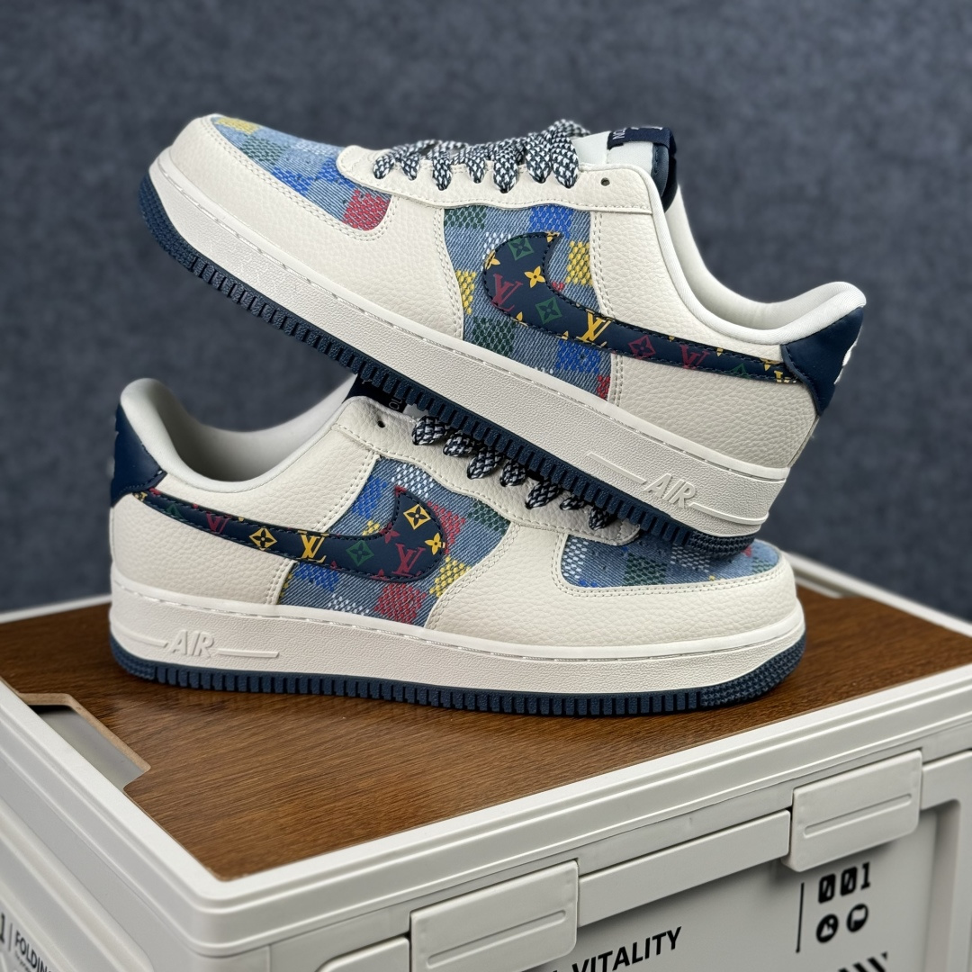 Nike Air Force 1'07 Low LV联名 米蓝彩色印花 空军一号低帮休闲板鞋 LD1999-005 Nike Air Force 1'07 Low LV联名 米蓝彩色印花 空军一号低帮休闲板鞋 LD1999-005
