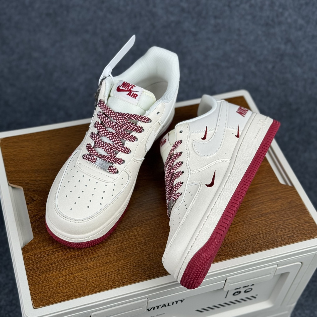 Nike Air Force 1'07 Low 酒红三勾 空军一号低帮休闲板鞋 JP2026-106