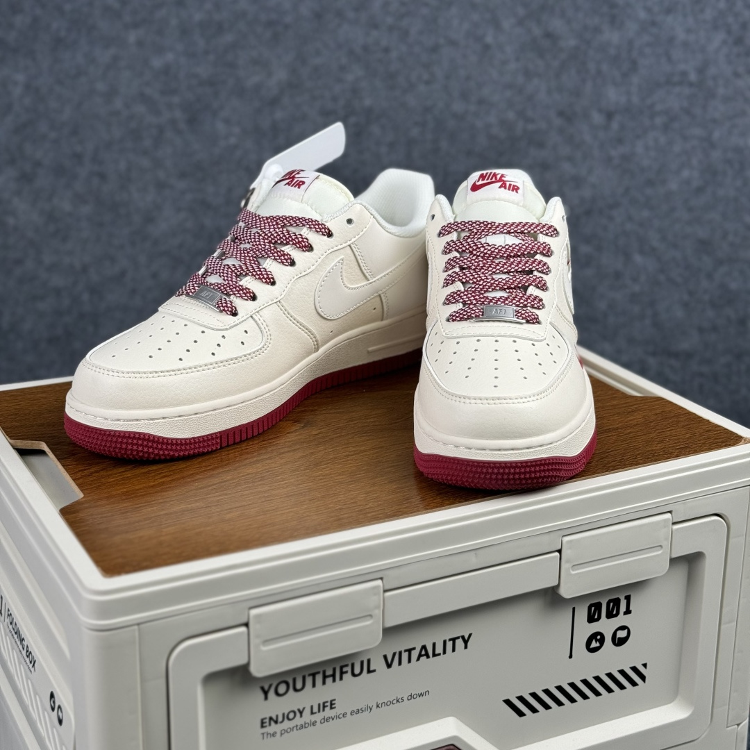Nike Air Force 1'07 Low 酒红三勾 空军一号低帮休闲板鞋 JP2026-106
