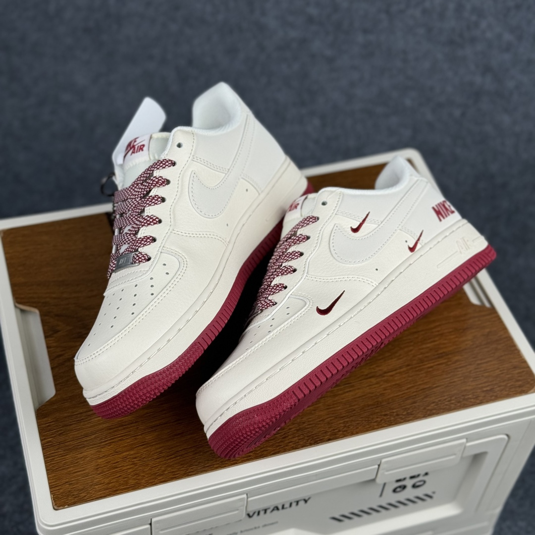 Nike Air Force 1'07 Low 酒红三勾 空军一号低帮休闲板鞋 JP2026-106