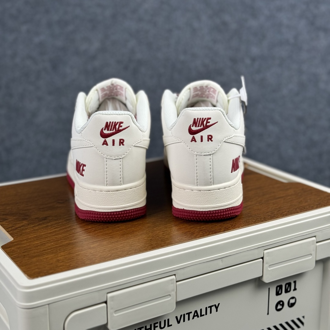 Nike Air Force 1'07 Low 酒红三勾 空军一号低帮休闲板鞋 JP2026-106