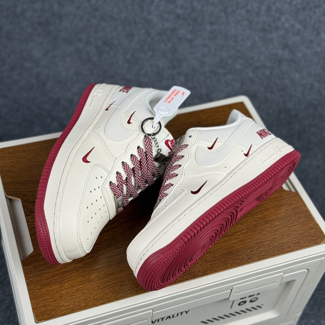 Nike Air Force 1'07 Low 酒红三勾 空军一号低帮休闲板鞋 JP2026-106