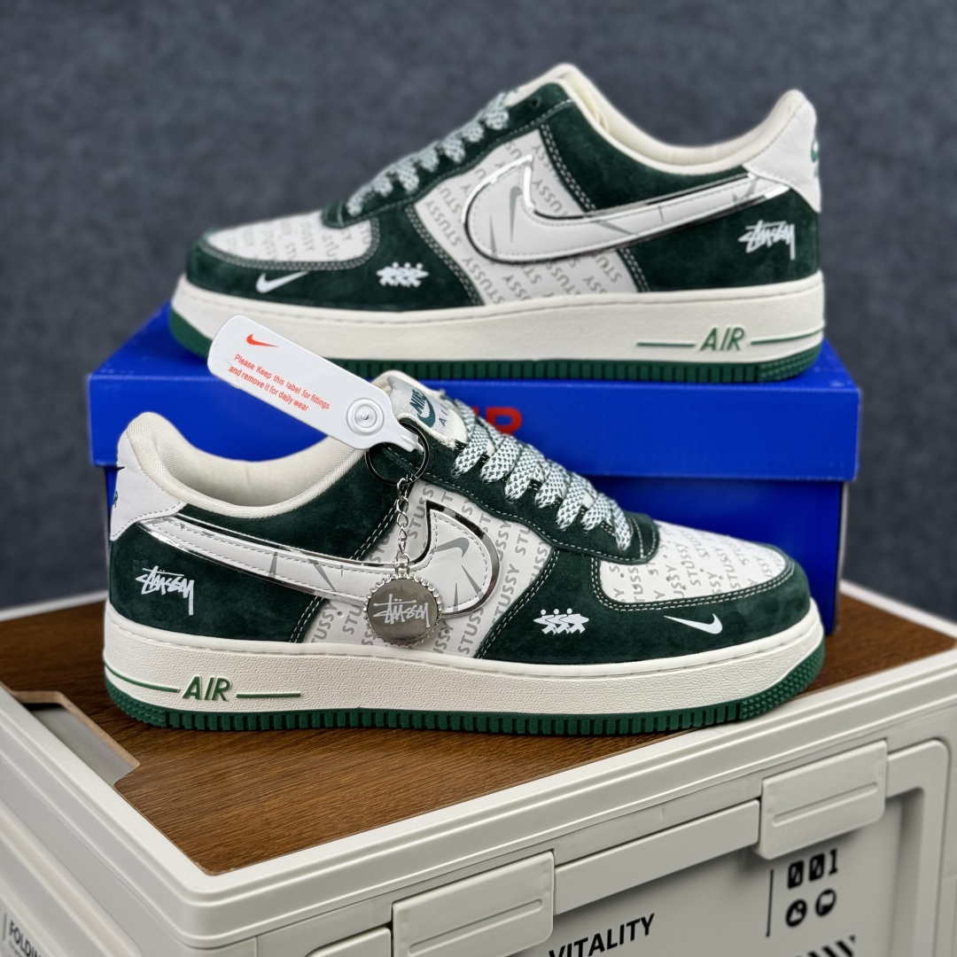Nike Air Force 1'07 Low 斯图西联名 墨绿 空军一号低帮休闲板鞋 SY1388-023