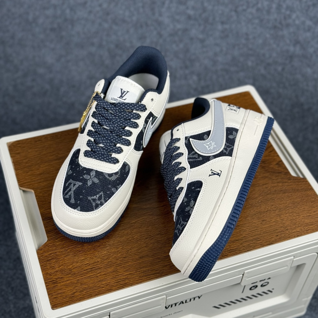 260- Nike Air Force 1'07 Low LV联名 米黑牛仔 空军一号低帮休闲板鞋 XY2025-006-Chinese UA Cheap High Quatity Brand Clothes Bags handbags Sneakers wholesale wholesaler seller from China Factory suppliers Fashion Clothing Shoes best Quality Beautiful Price 260- Nike Air Force 1'07 Low LV联名 米黑牛仔 空军一号低帮休闲板鞋 XY2025-006