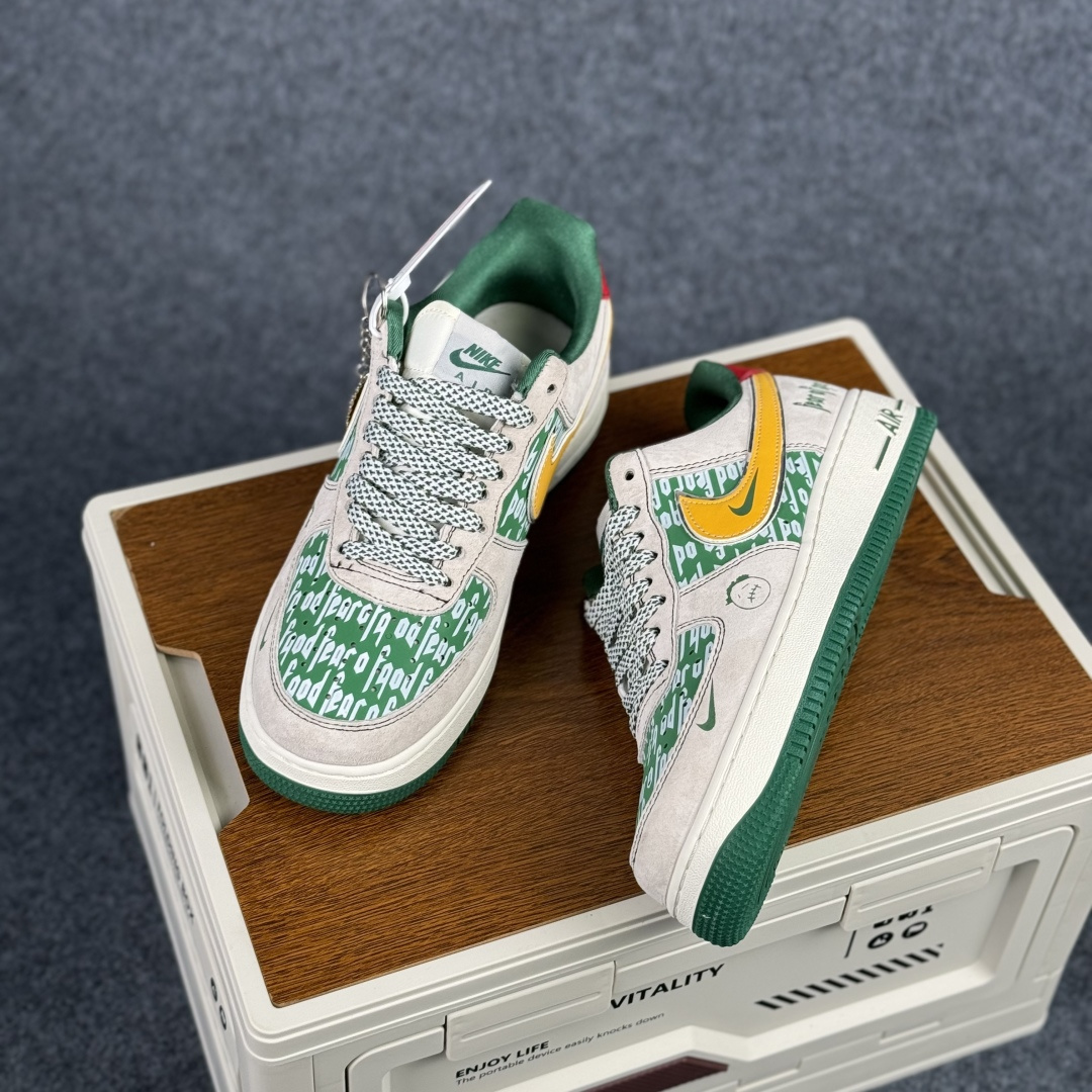 260 Nike Air Force 1'07 Low 灰绿撞色 空军一号低帮休闲板鞋 SY1388-025