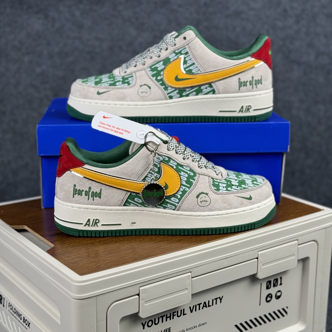 260 Nike Air Force 1'07 Low 灰绿撞色 空军一号低帮休闲板鞋 SY1388-025