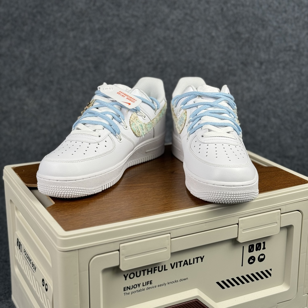 260 Nike Air Force 1'07 Low 奶蓝编织 空军一号低帮休闲板鞋 DC9999-223