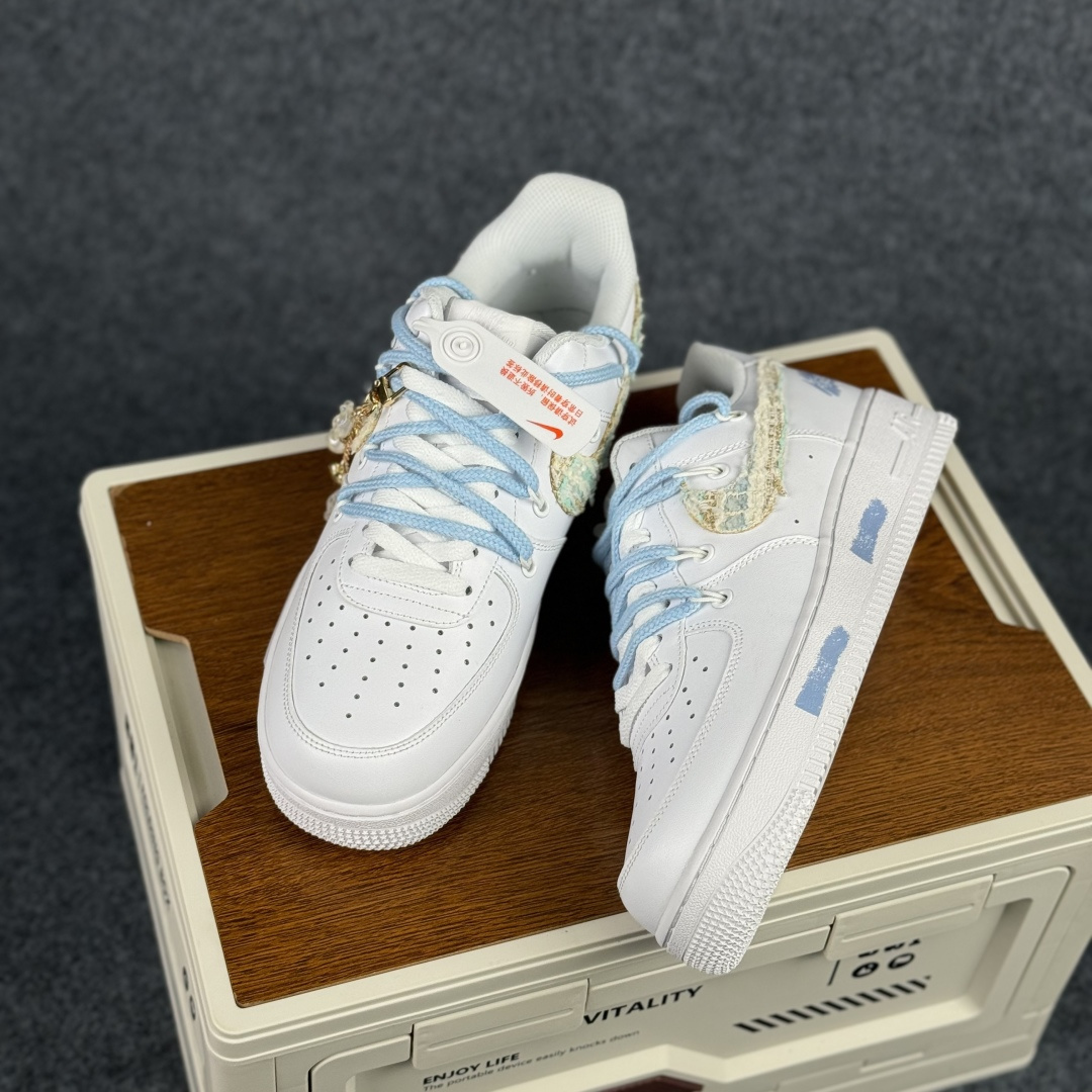 260 Nike Air Force 1'07 Low 奶蓝编织 空军一号低帮休闲板鞋 DC9999-223