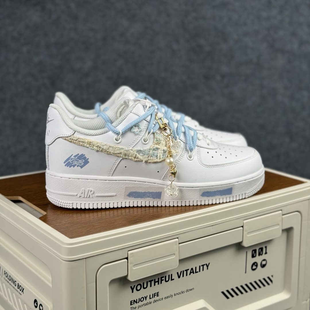 260 Nike Air Force 1'07 Low 奶蓝编织 空军一号低帮休闲板鞋 DC9999-223