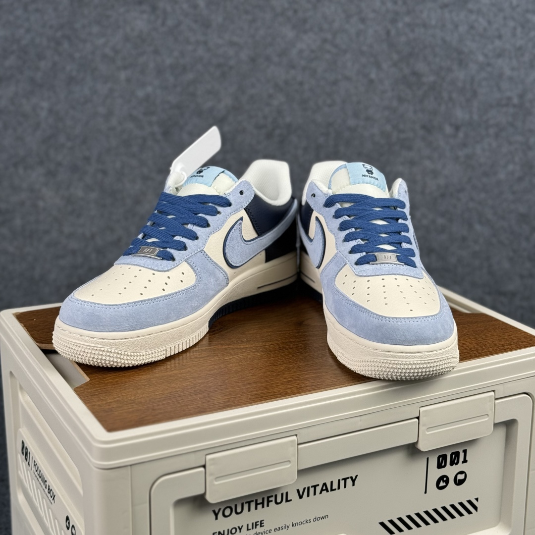 260 Nike Air Force 1'07 Low 暴力熊联名 北卡蓝双钩 空军一号低帮休闲板鞋 XD9314-616