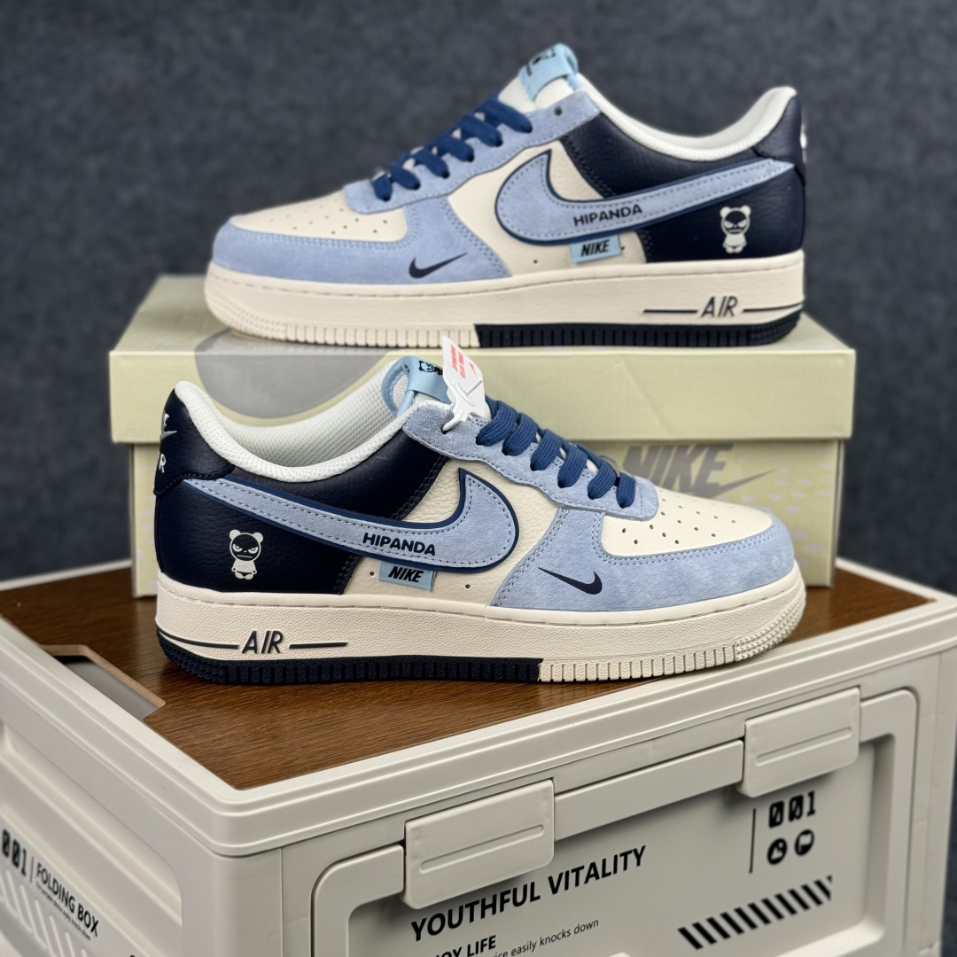 260 Nike Air Force 1'07 Low 暴力熊联名 北卡蓝双钩 空军一号低帮休闲板鞋 XD9314-616