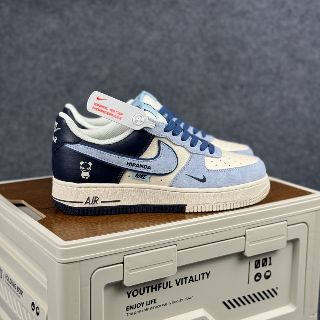260 Nike Air Force 1'07 Low 暴力熊联名 北卡蓝双钩 空军一号低帮休闲板鞋 XD9314-616