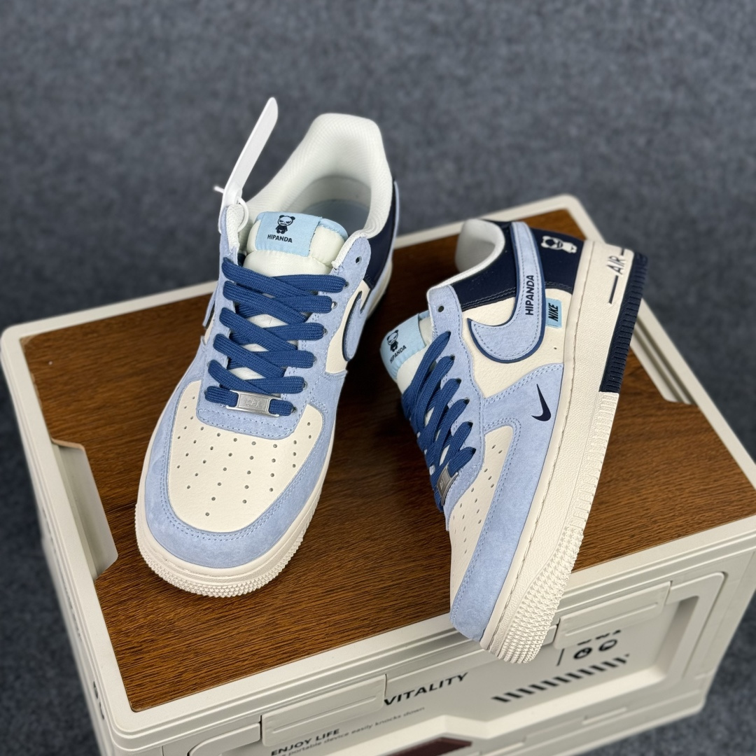 260 Nike Air Force 1'07 Low 暴力熊联名 北卡蓝双钩 空军一号低帮休闲板鞋 XD9314-616