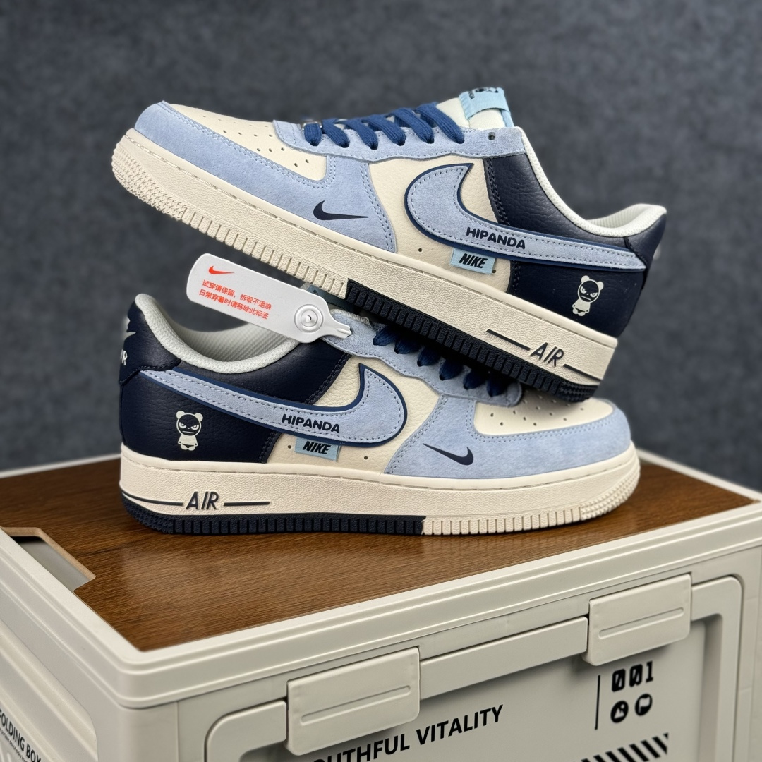 260 Nike Air Force 1'07 Low 暴力熊联名 北卡蓝双钩 空军一号低帮休闲板鞋 XD9314-616