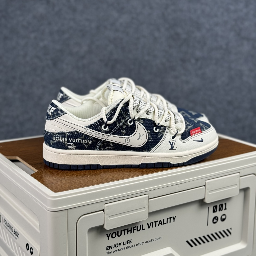 300 Nike SB Dunk Low 单宁老花 绑带 高端定制 低帮休闲板鞋 YX5066-397