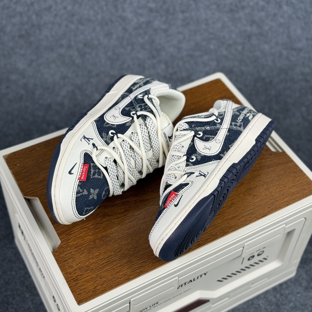 300 Nike SB Dunk Low 单宁老花 绑带 高端定制 低帮休闲板鞋 YX5066-397
