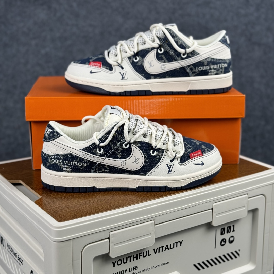 300 Nike SB Dunk Low 单宁老花 绑带 高端定制 低帮休闲板鞋 YX5066-397