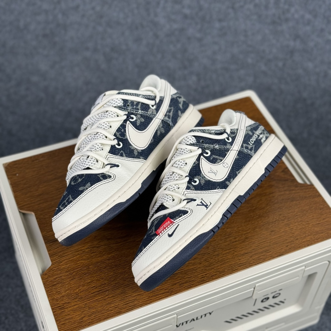 300 Nike SB Dunk Low 单宁老花 绑带 高端定制 低帮休闲板鞋 YX5066-397
