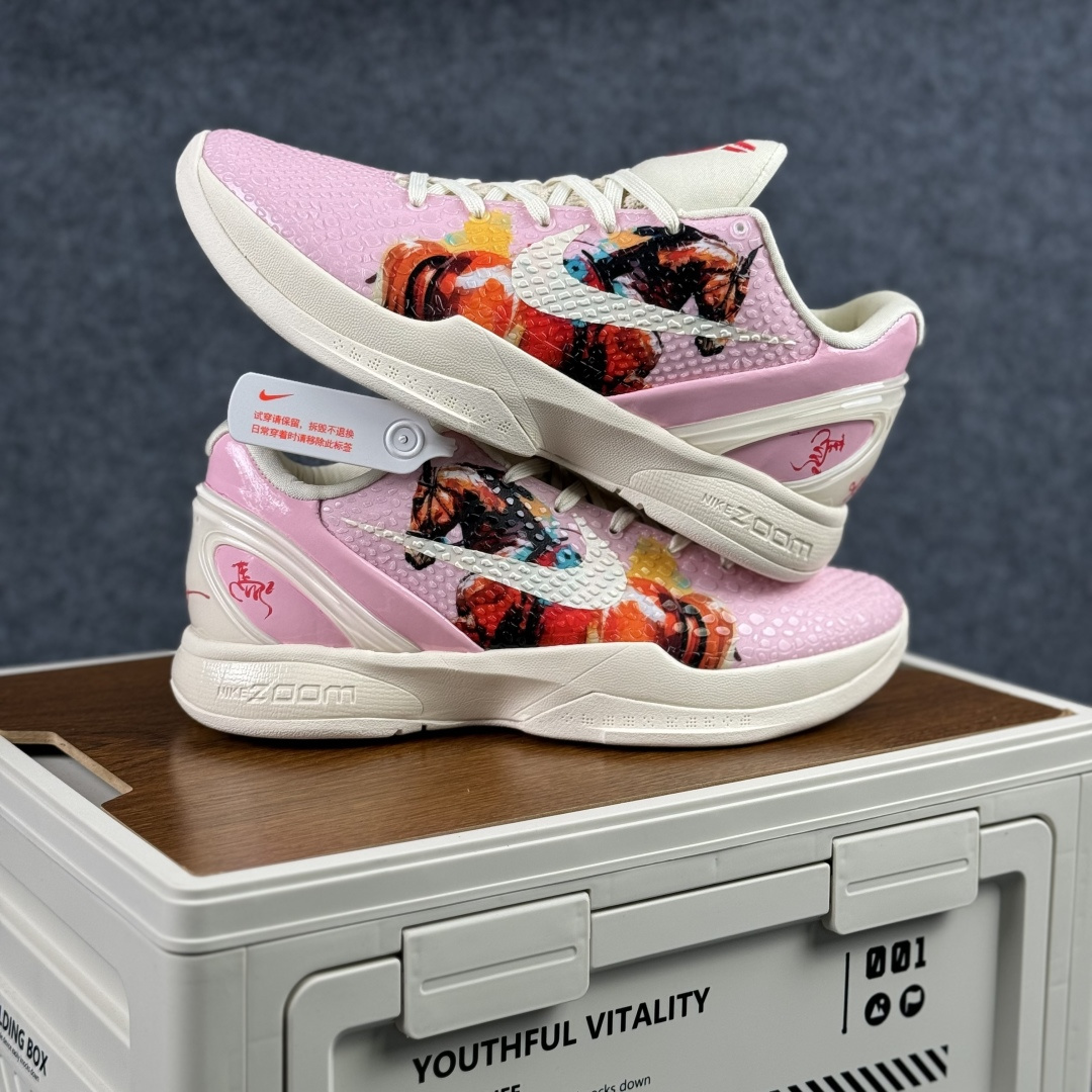 360 Nike Zoom Kobe VI 马年限定 CNY新年款 科比6代 低帮复刻实战运动低帮文化篮球鞋 CW2190-018