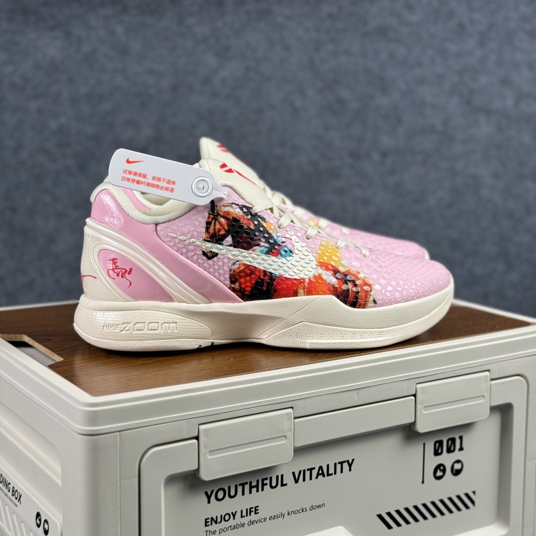 360 Nike Zoom Kobe VI 马年限定 CNY新年款 科比6代 低帮复刻实战运动低帮文化篮球鞋 CW2190-018