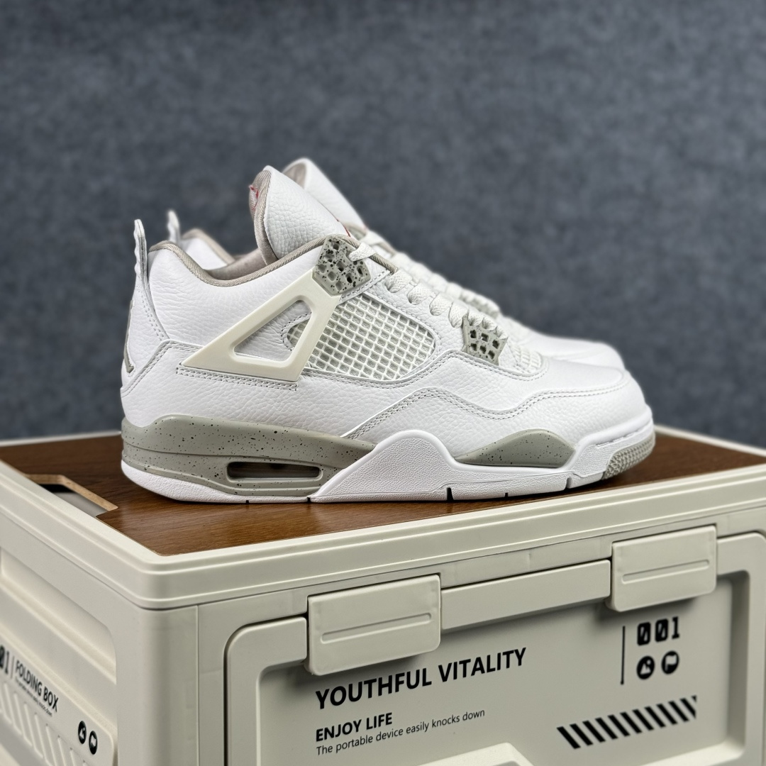 300 W版 Air Jordan AJ4 ”Metallic Gold” 白奥利奥 乔丹AJ4代中帮复古休闲篮球鞋 CT8527-100