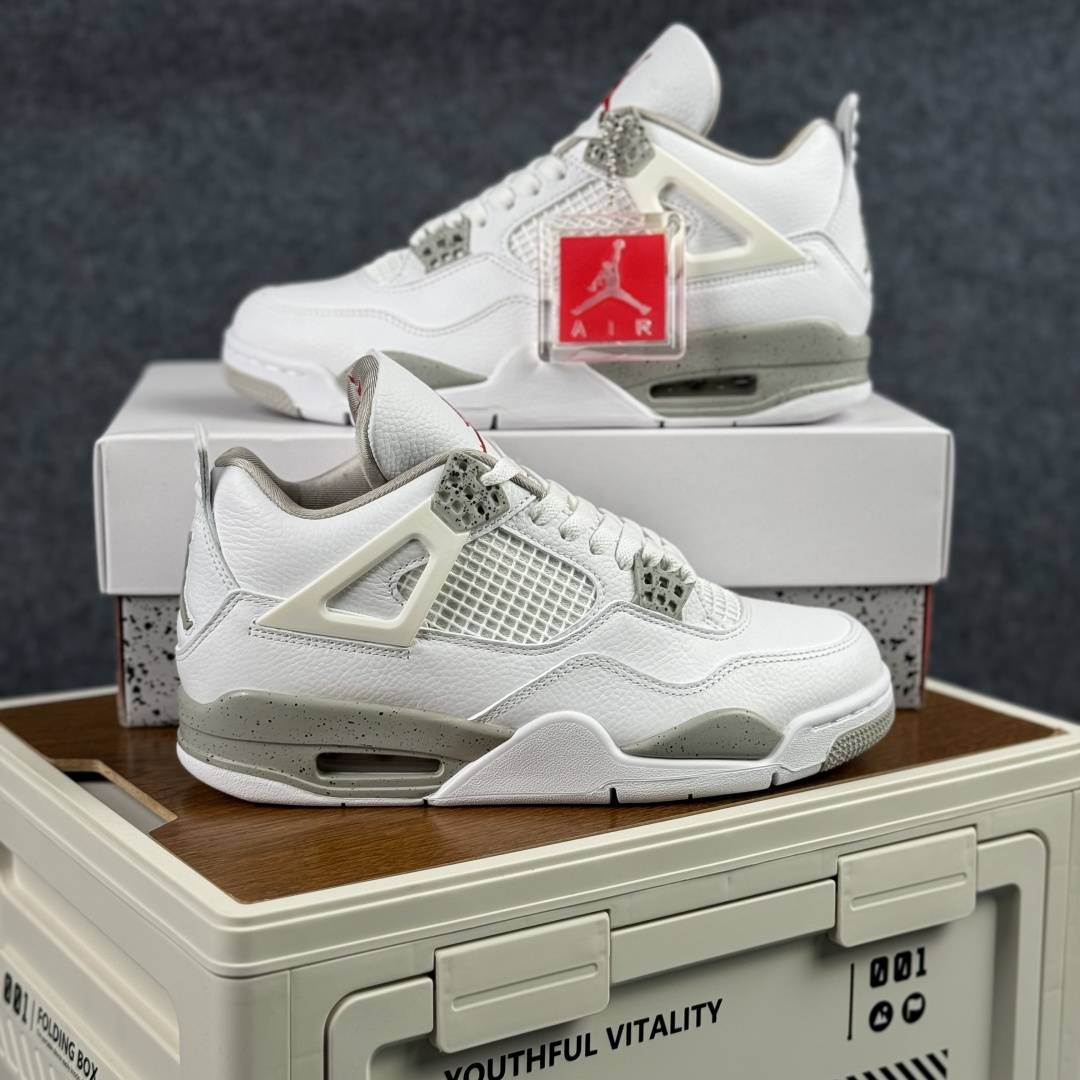 300 W版 Air Jordan AJ4 ”Metallic Gold” 白奥利奥 乔丹AJ4代中帮复古休闲篮球鞋 CT8527-100