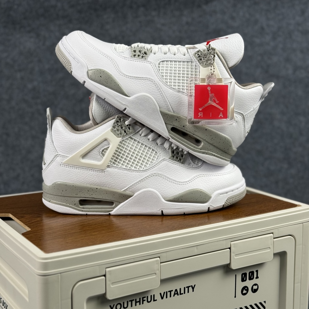 300 W版 Air Jordan AJ4 ”Metallic Gold” 白奥利奥 乔丹AJ4代中帮复古休闲篮球鞋 CT8527-100