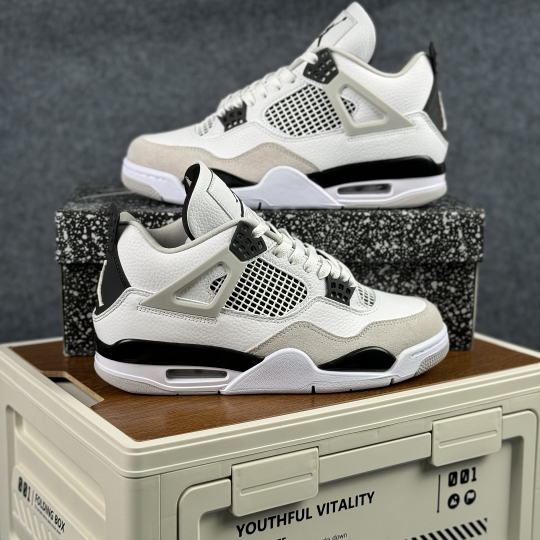 300 W版 Air Jordan AJ4 ”Metallic Gold” 小白水泥 乔丹AJ4代中帮复古休闲篮球鞋 DH6927-111